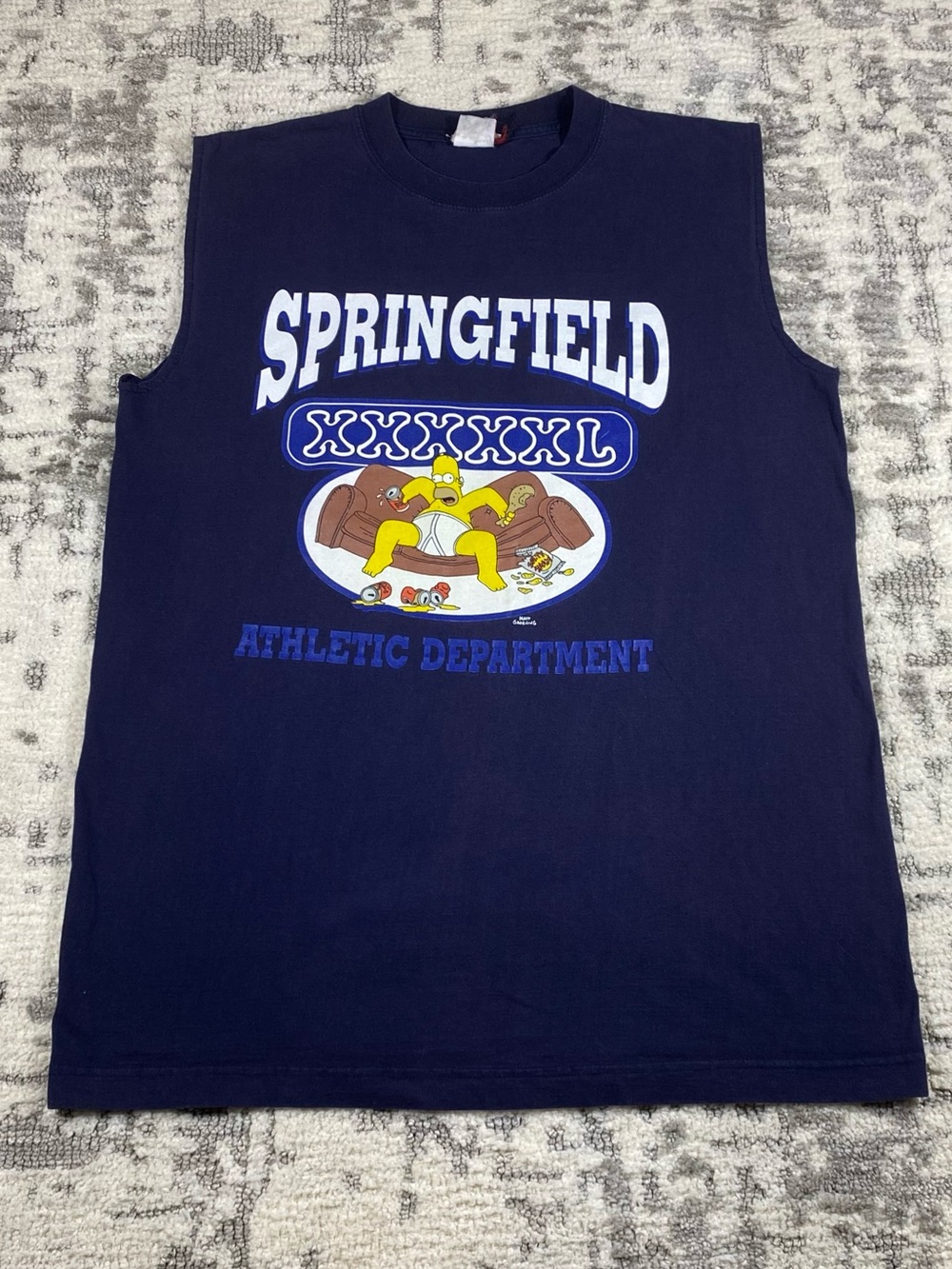 Vintage 90s Springfield Athletic Dept. Homer Simpson Tank Top